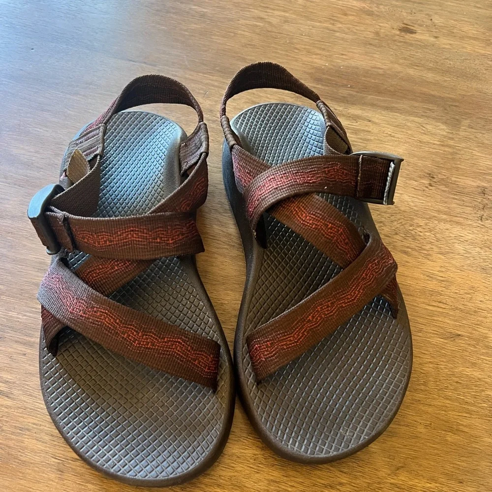 Chaco Brown and Red Sandals